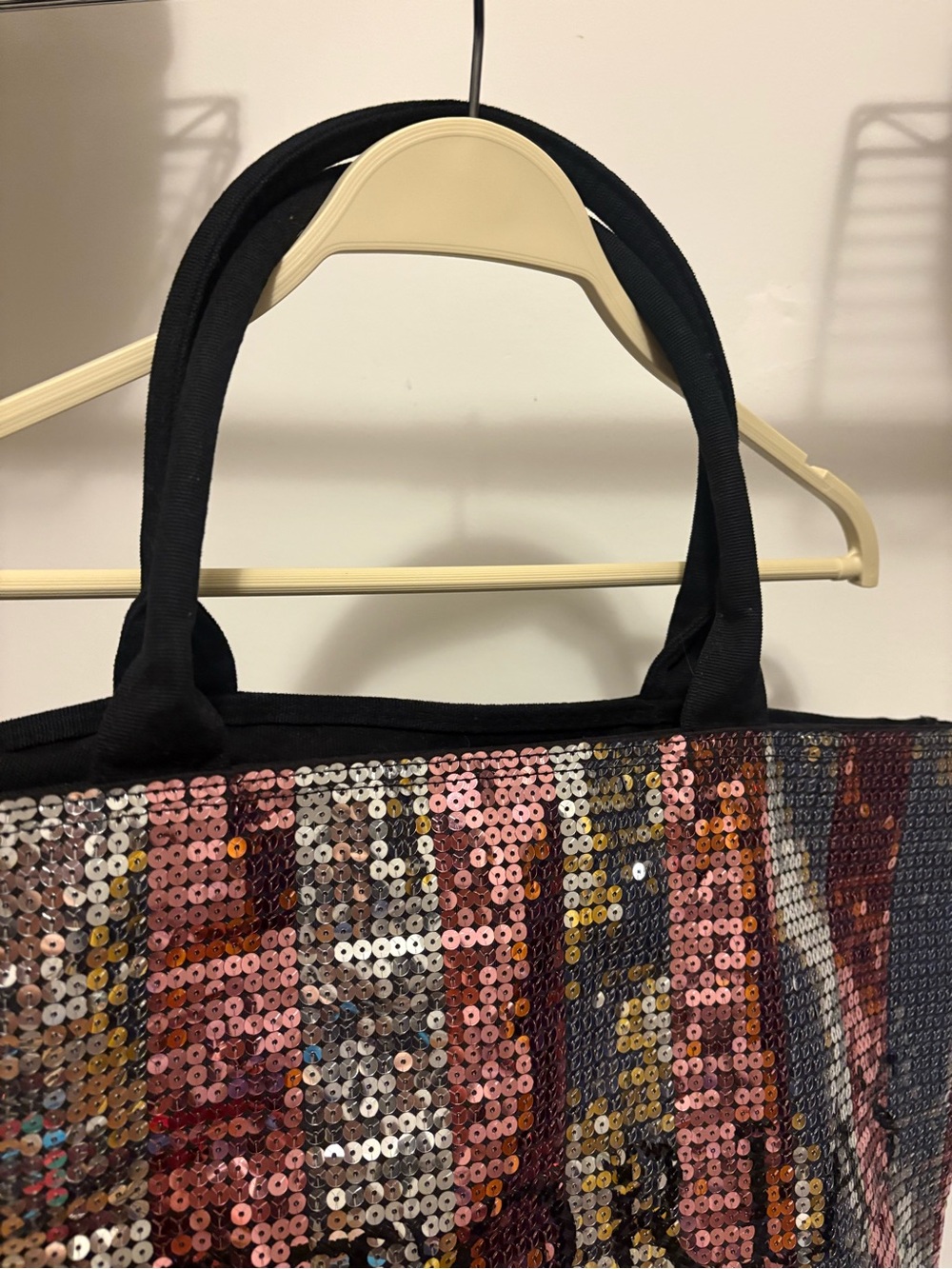 Victoria’s Secret Sequin Oversized Tote Bag | Pink & Silver Y2K Glam - Picture 6 of 12